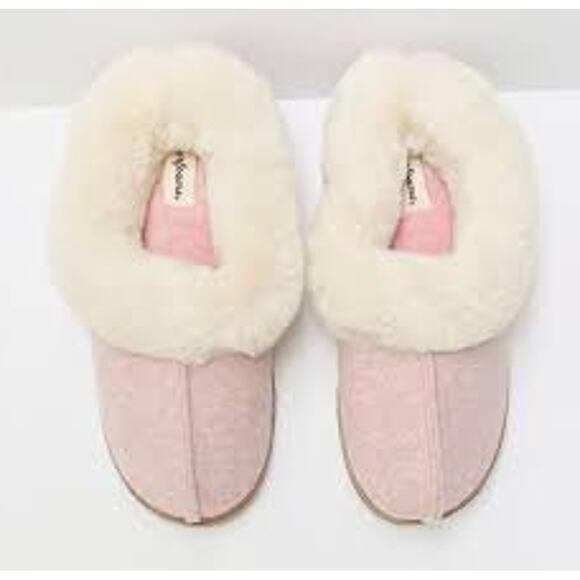 Dearfoam Women's Chloe Soft Knit Clog Slipper Pink Size 7-8 Medium - Picture 4 of 4